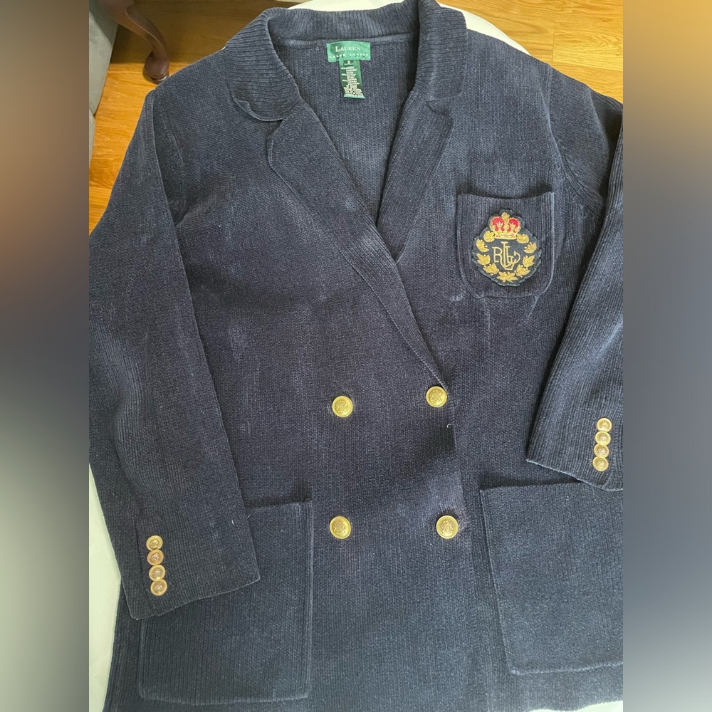Ralph Lauren chenille blazer cardigan